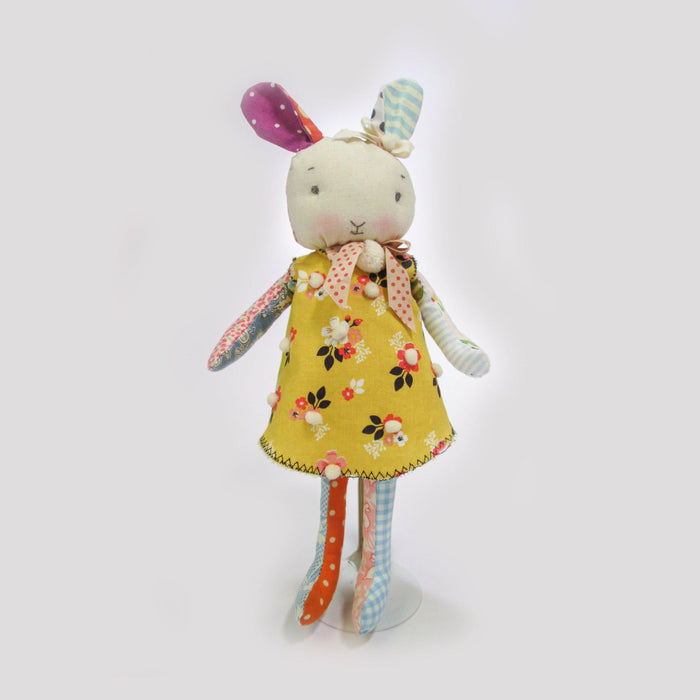 RETIRED - Hutch Studio - Bunny in Yellow Dress - One Of A Kind Bunny