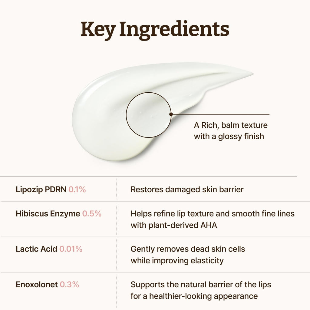 Lip serum formulated with hibiscus flower and lactic acid