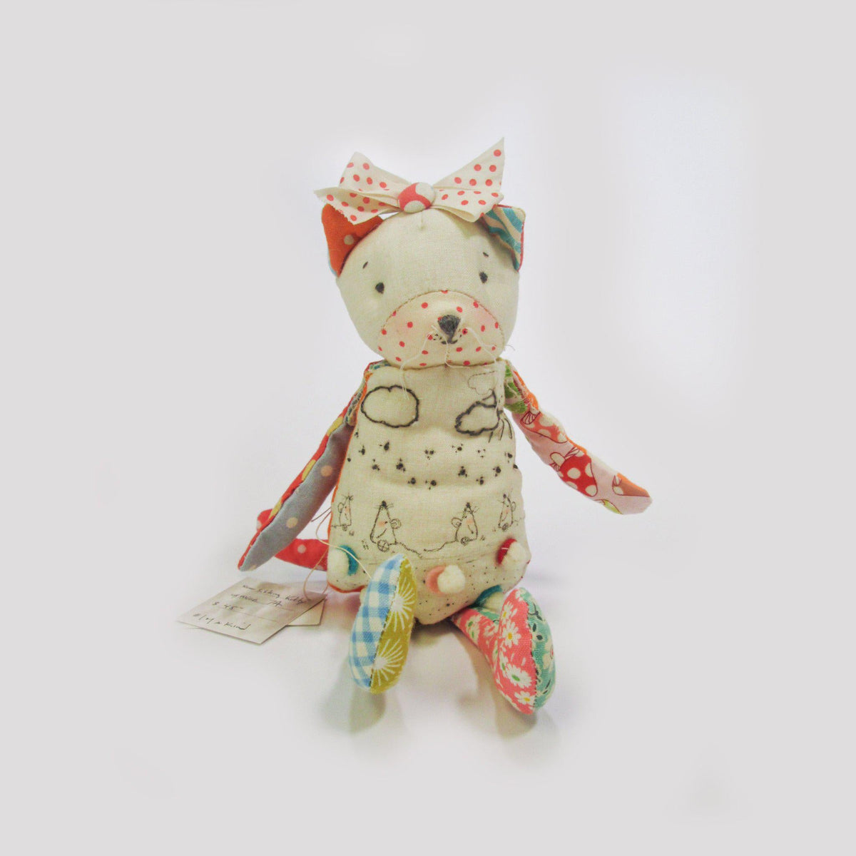 RETIRED - Hutch Studio - Kitty with Mice - One Of A Kind Kitty