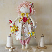 RETIRED - Hutch Studio -Bessie and Bundoll - Make and Mend One of a Kind Doll