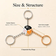 Close-up of the star-shaped enamel charm showing the high-quality polished zinc alloy finish.