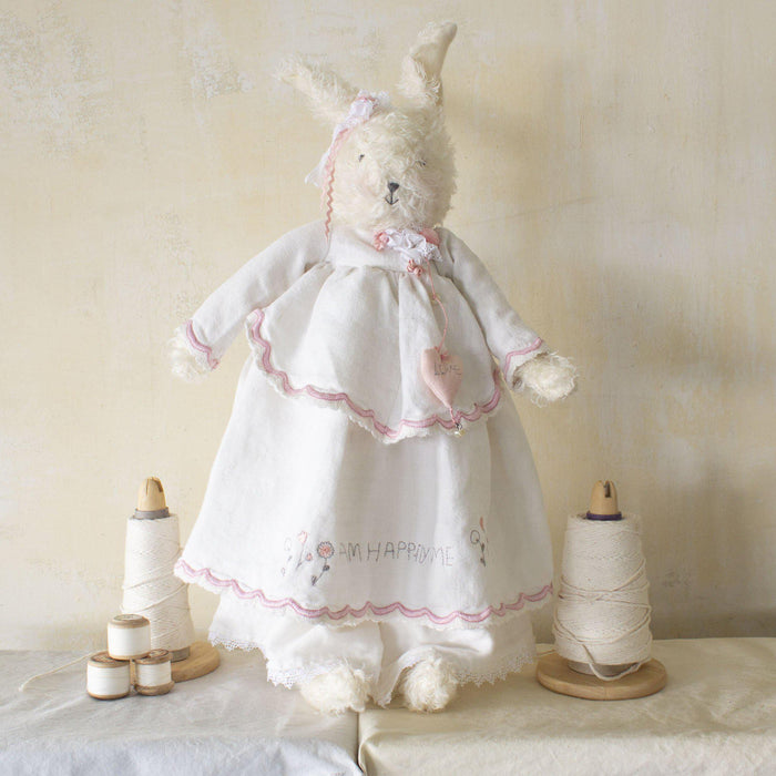 RETIRED - Hutch Studio - Roberta RicRac - One Of A Kind Bunny