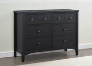 Farmhouse 6 Drawer Dresser with Interlocking Drawers