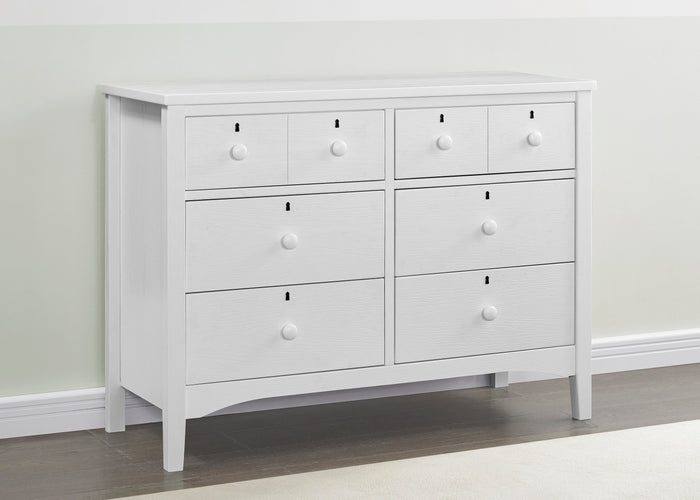 Farmhouse 6 Drawer Dresser with Interlocking Drawers