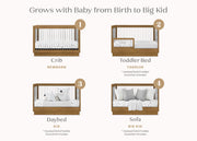 James Acrylic 4-in-1 Convertible Crib