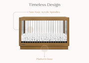 James Acrylic 4-in-1 Convertible Crib