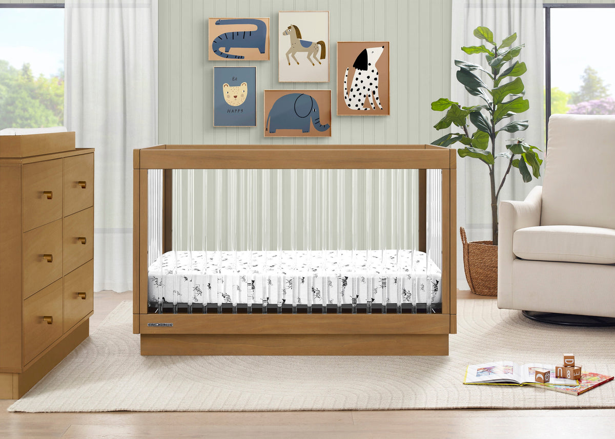 James Acrylic 4-in-1 Convertible Crib